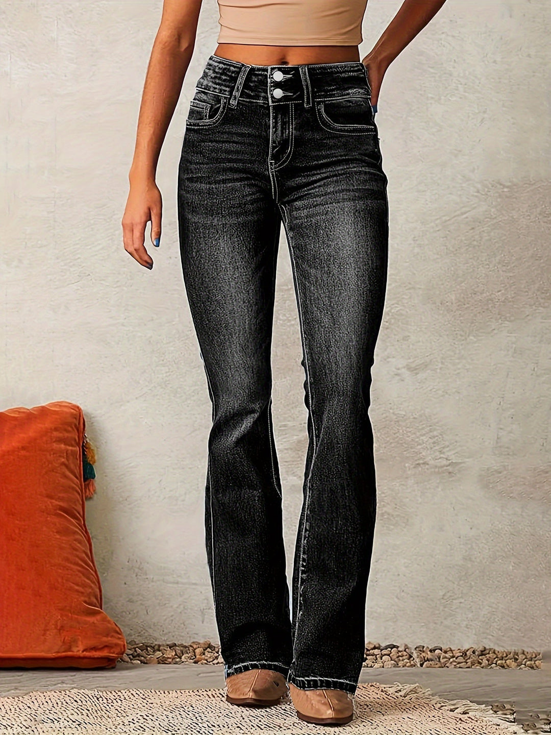Dianne – Trendy High-Waisted Flared Jeans
