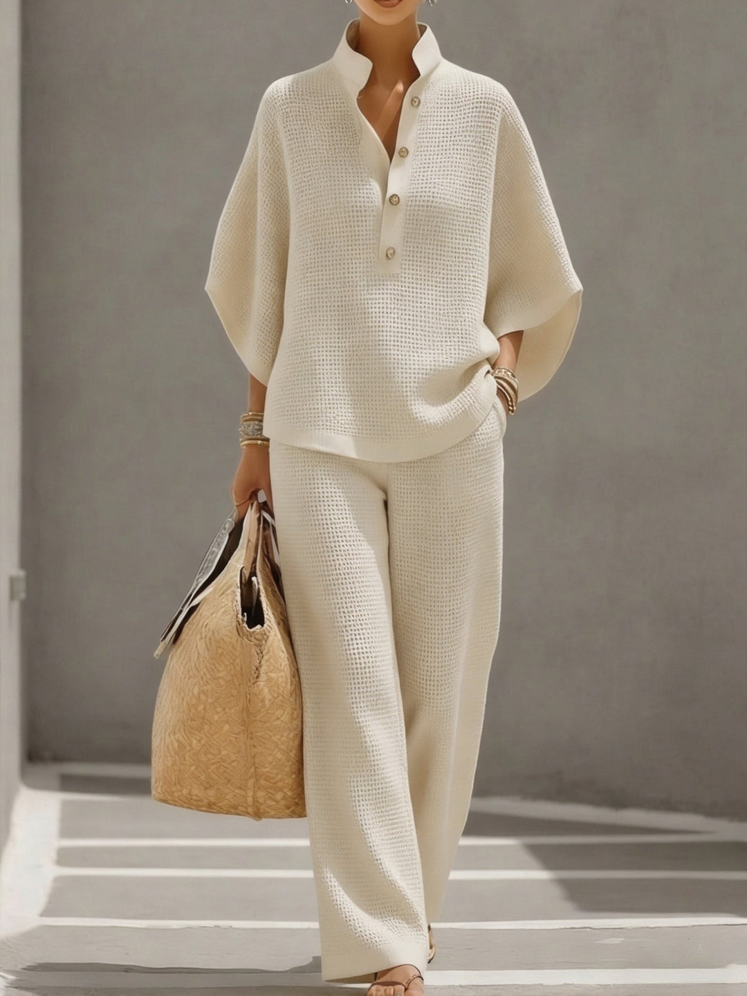 Jona | Waffle Two-Piece Set