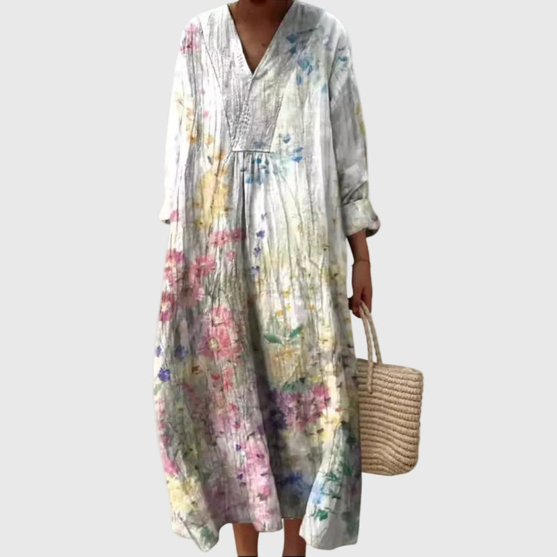 Elyana | Oversized V-Neck Midi Dress