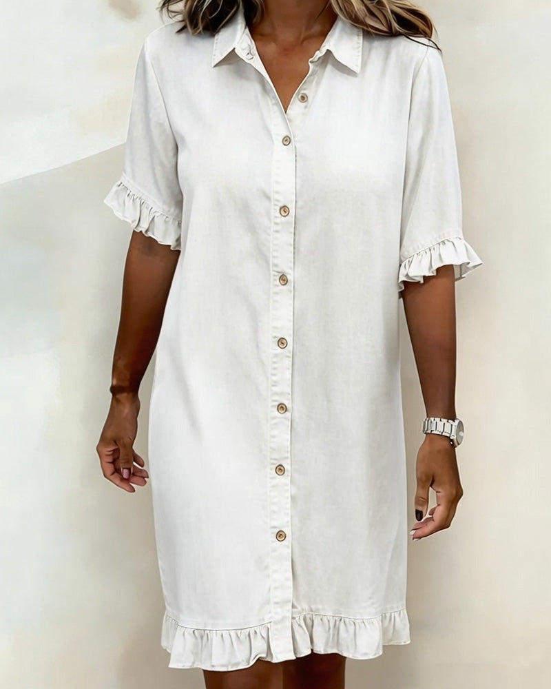 Mode® | Comfortable Denim Dress with Flattering Sleeve