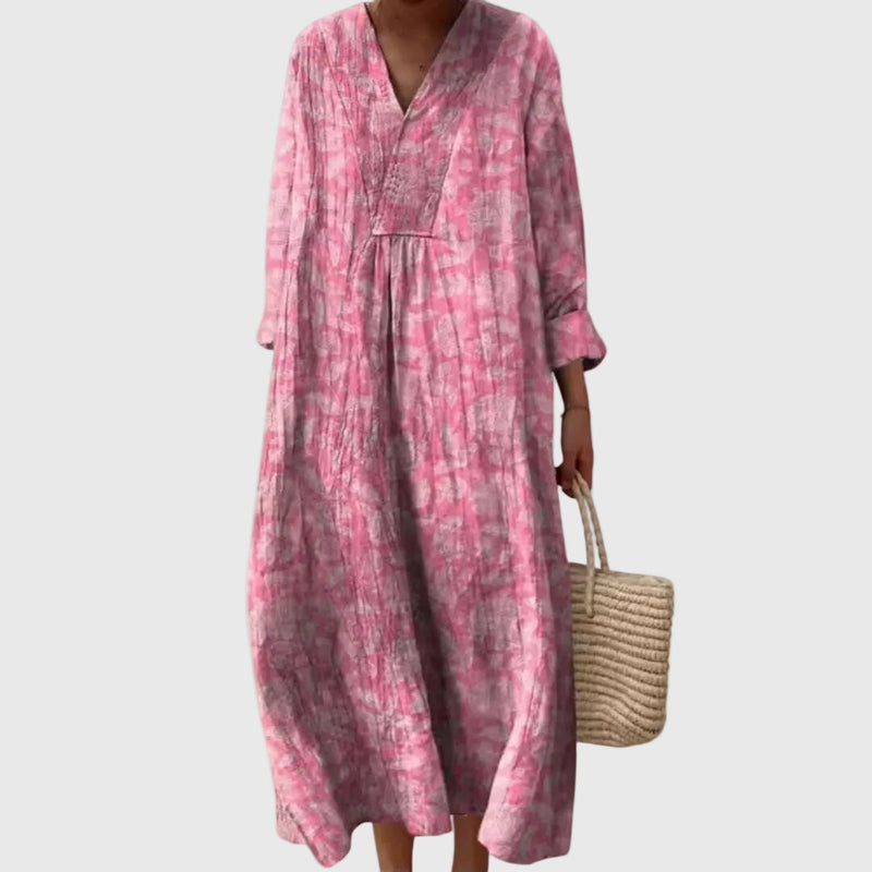 Elyana | Oversized V-Neck Midi Dress