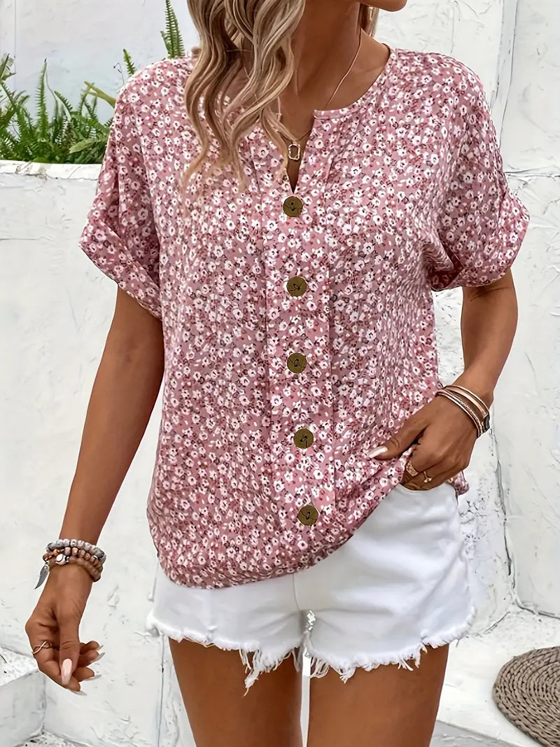 Verna | Floral Print Elegant Blouse