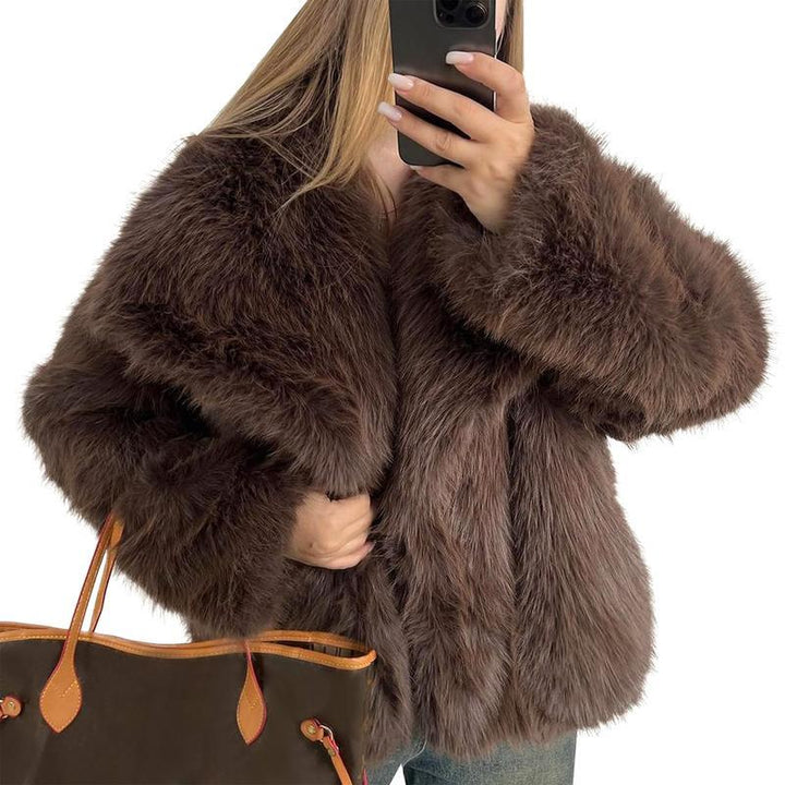Laurence | Cropped Faux Fur Coat