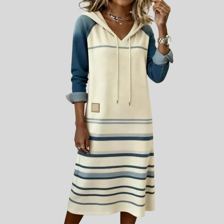 Venice | Striped Hooded Dress