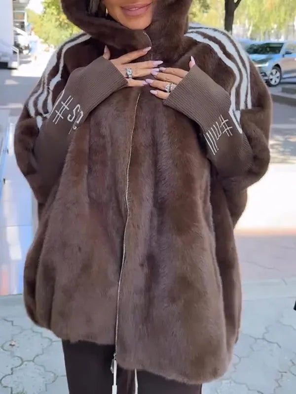 Brielle | Statement Faux Fur Hooded Jacket