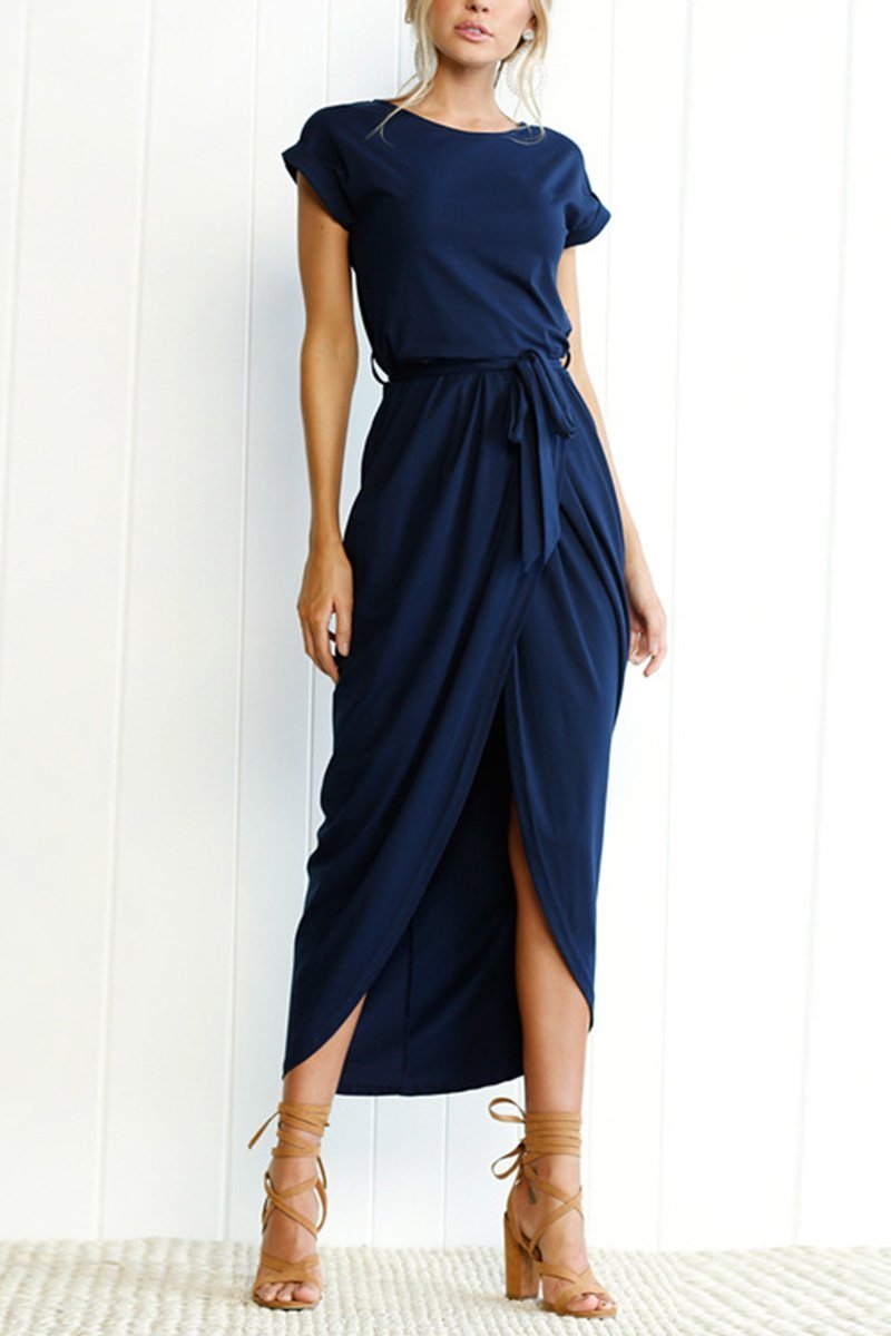 Maelis | Casual Tie-Waist Midi Dress