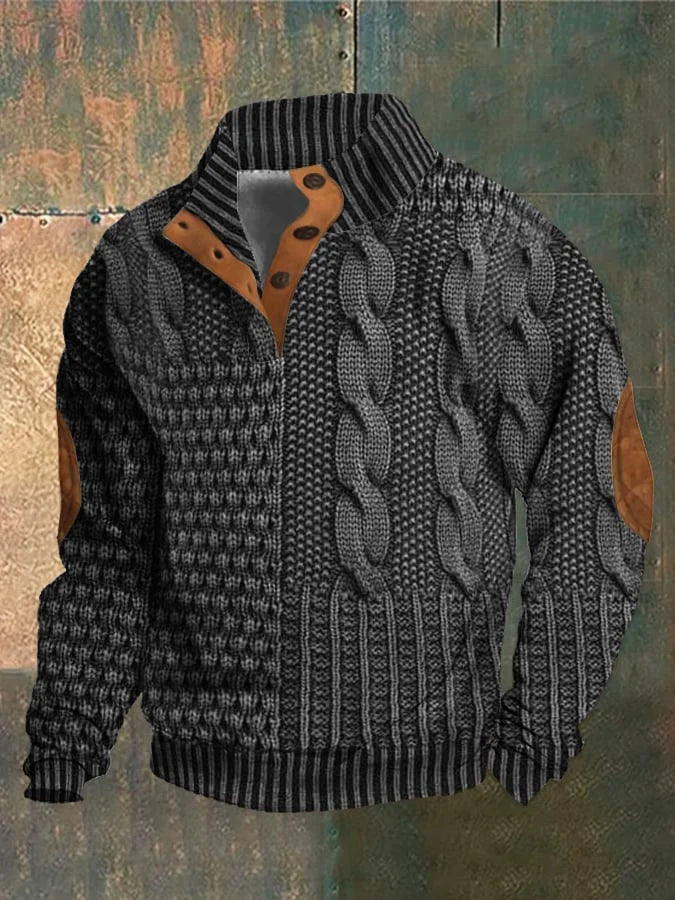 Alphonse - Turtleneck Sweater with Button Placket