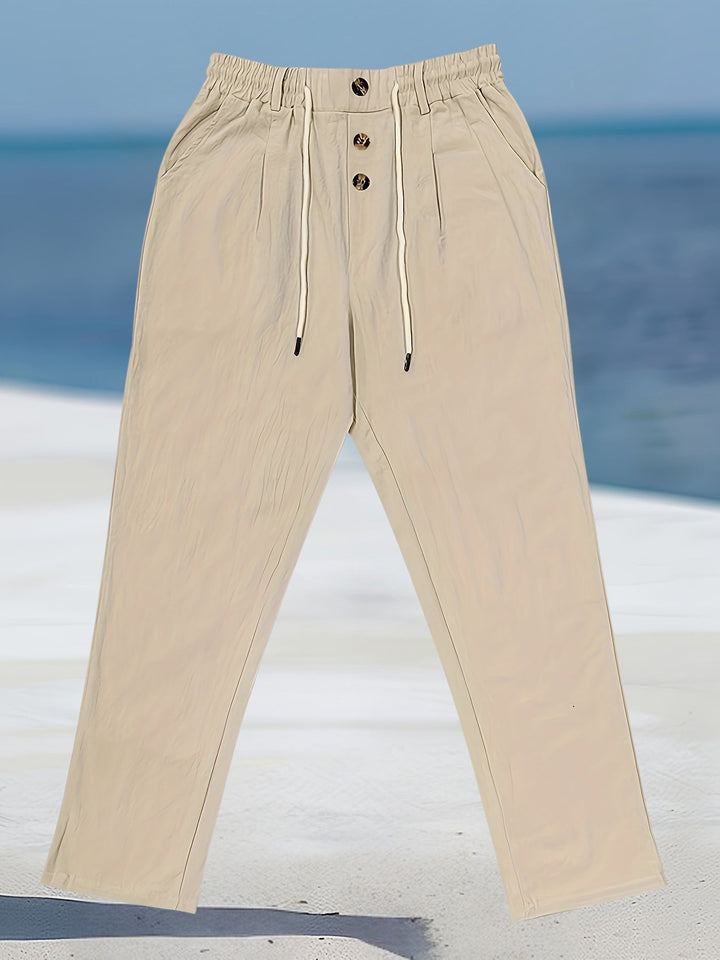 Aznar | Casual Linen Stretch Pants