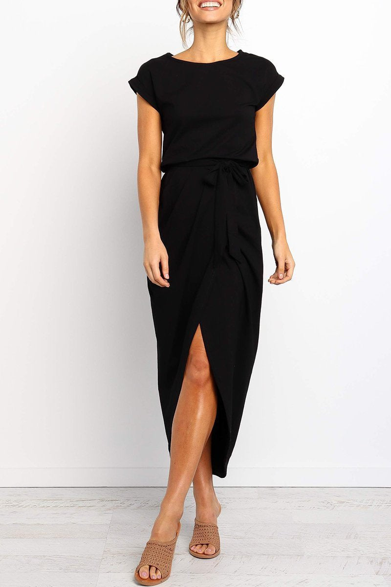 Maelis | Casual Tie-Waist Midi Dress