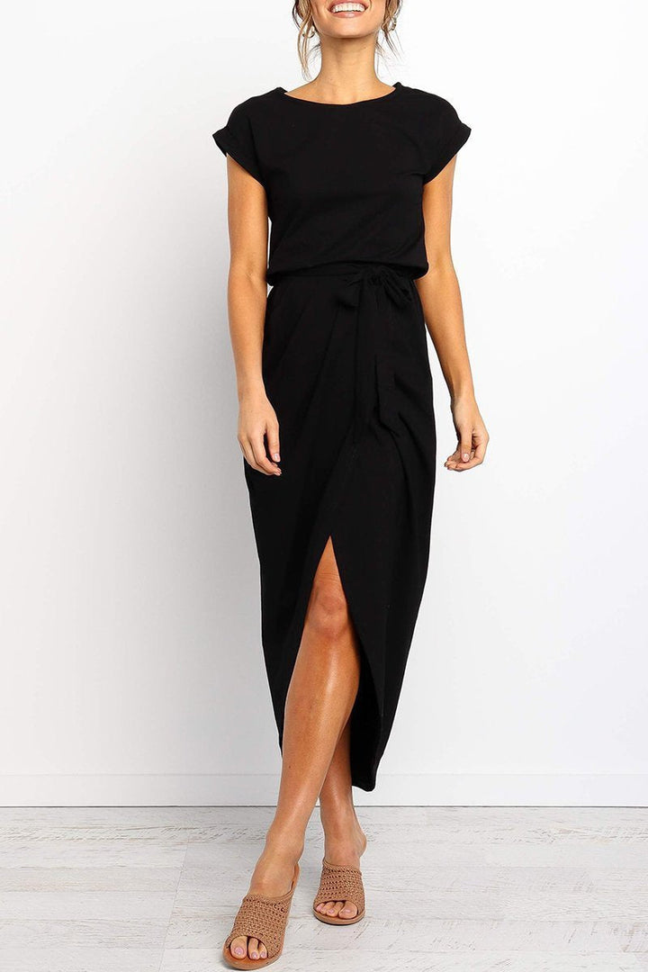 Maelis | Casual Tie-Waist Midi Dress