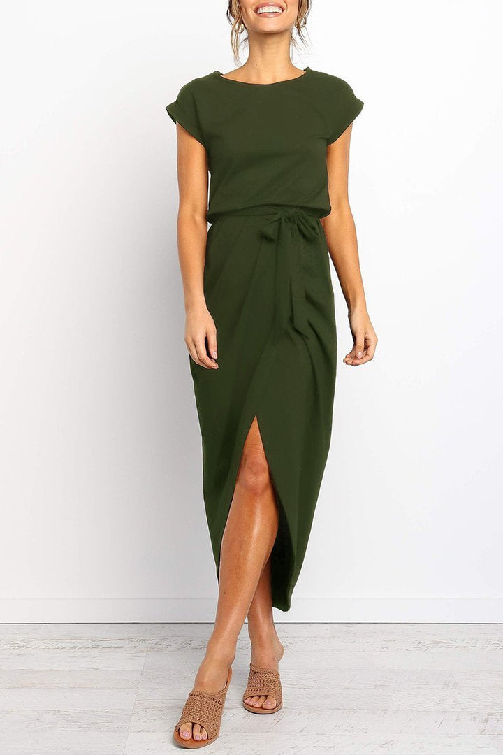 Maelis | Casual Tie-Waist Midi Dress