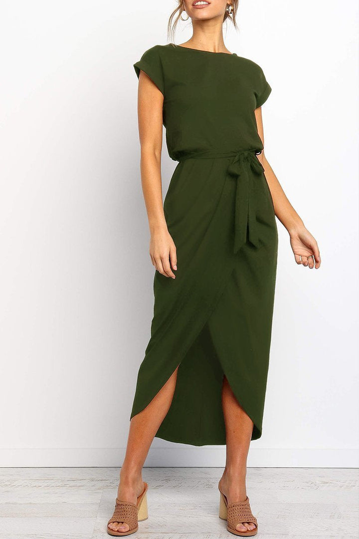 Maelis | Casual Tie-Waist Midi Dress