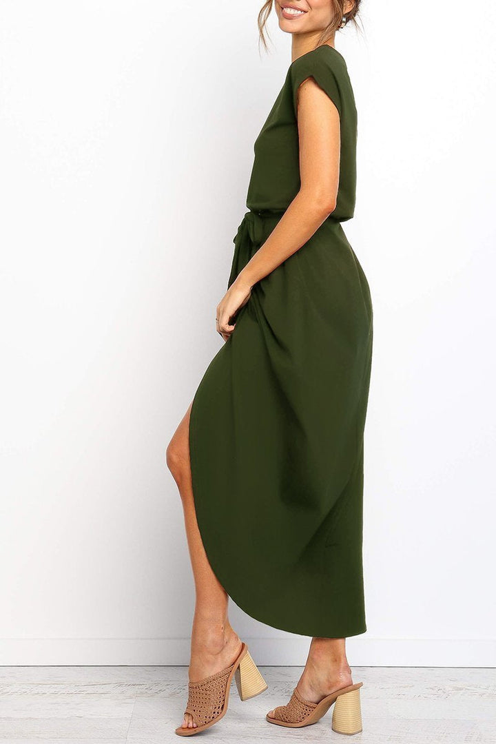 Maelis | Casual Tie-Waist Midi Dress