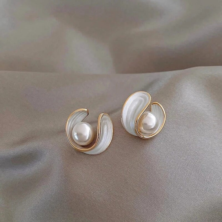 Antoinette Luxe White Opal Earrings