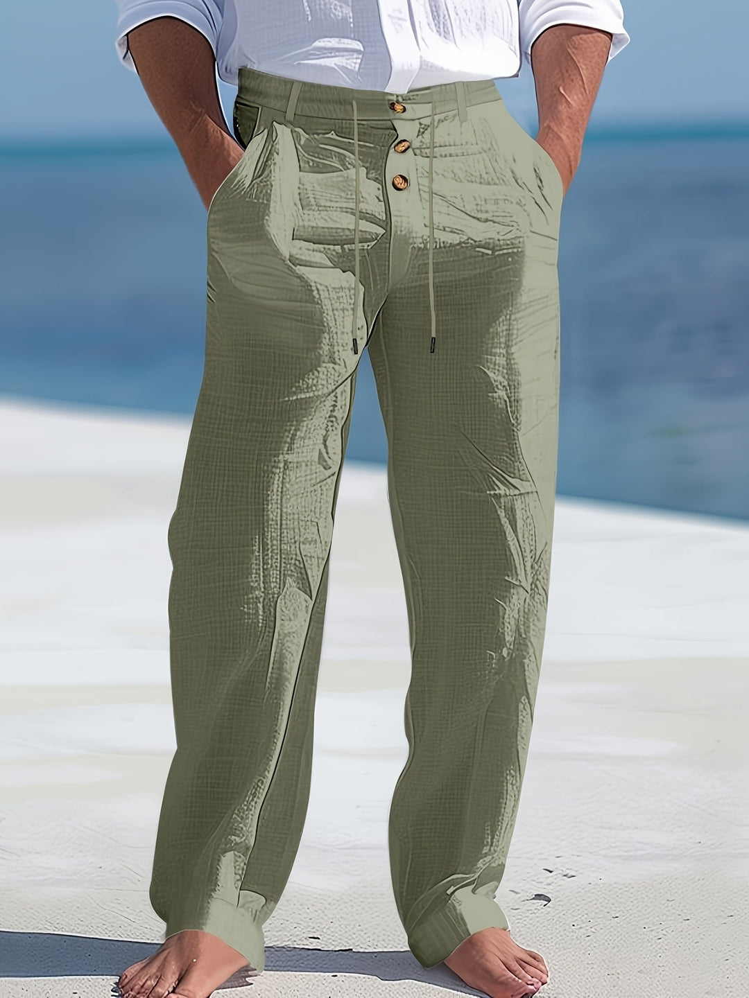 Aznar | Casual Linen Stretch Pants