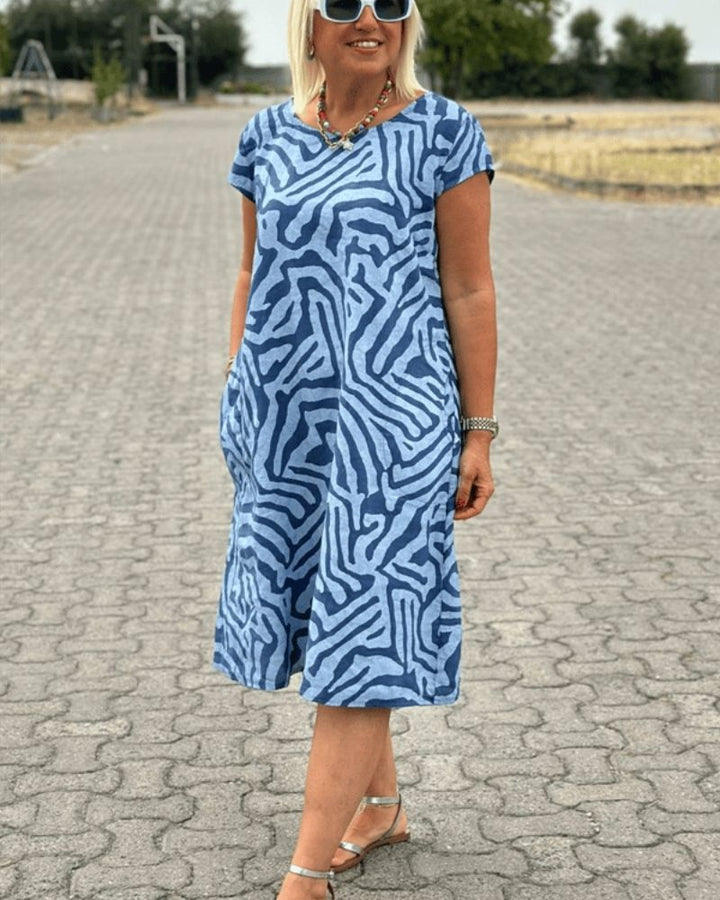 Paisley | Summer Dress with Round Neck