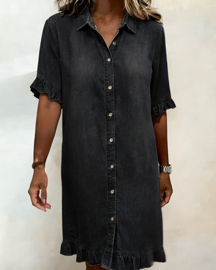 Mode® | Comfortable Denim Dress with Flattering Sleeve