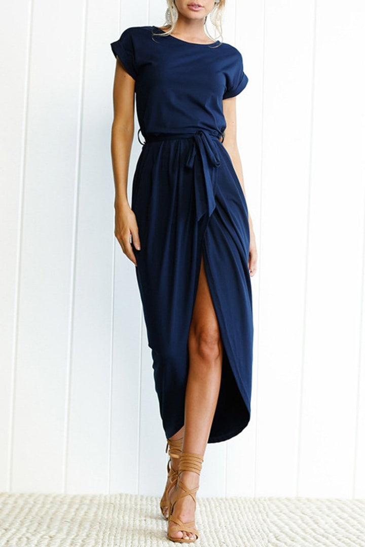 Maelis | Casual Tie-Waist Midi Dress