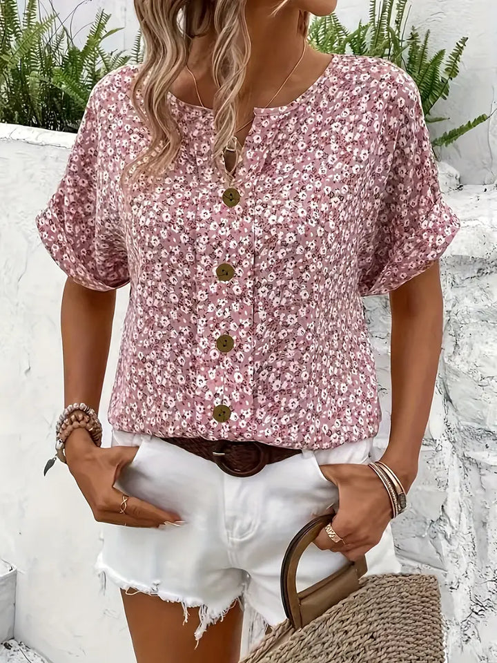 Verna | Floral Print Elegant Blouse