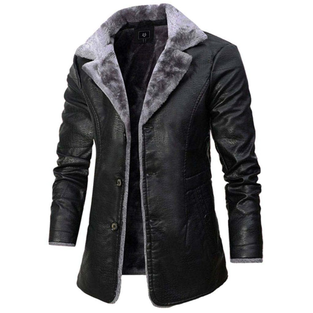 Reversible Faux Fur Coat with Button Closure