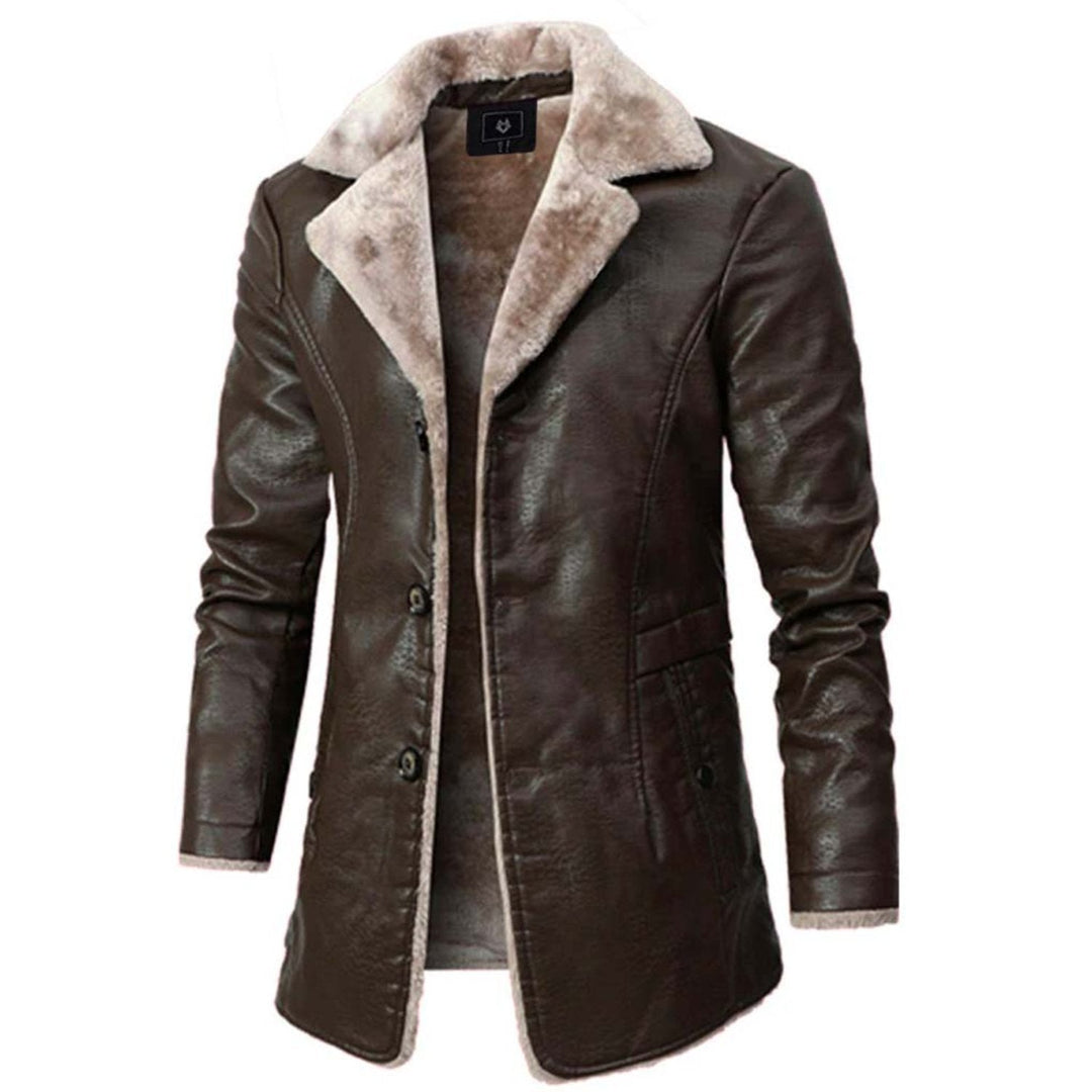 Reversible Faux Fur Coat with Button Closure