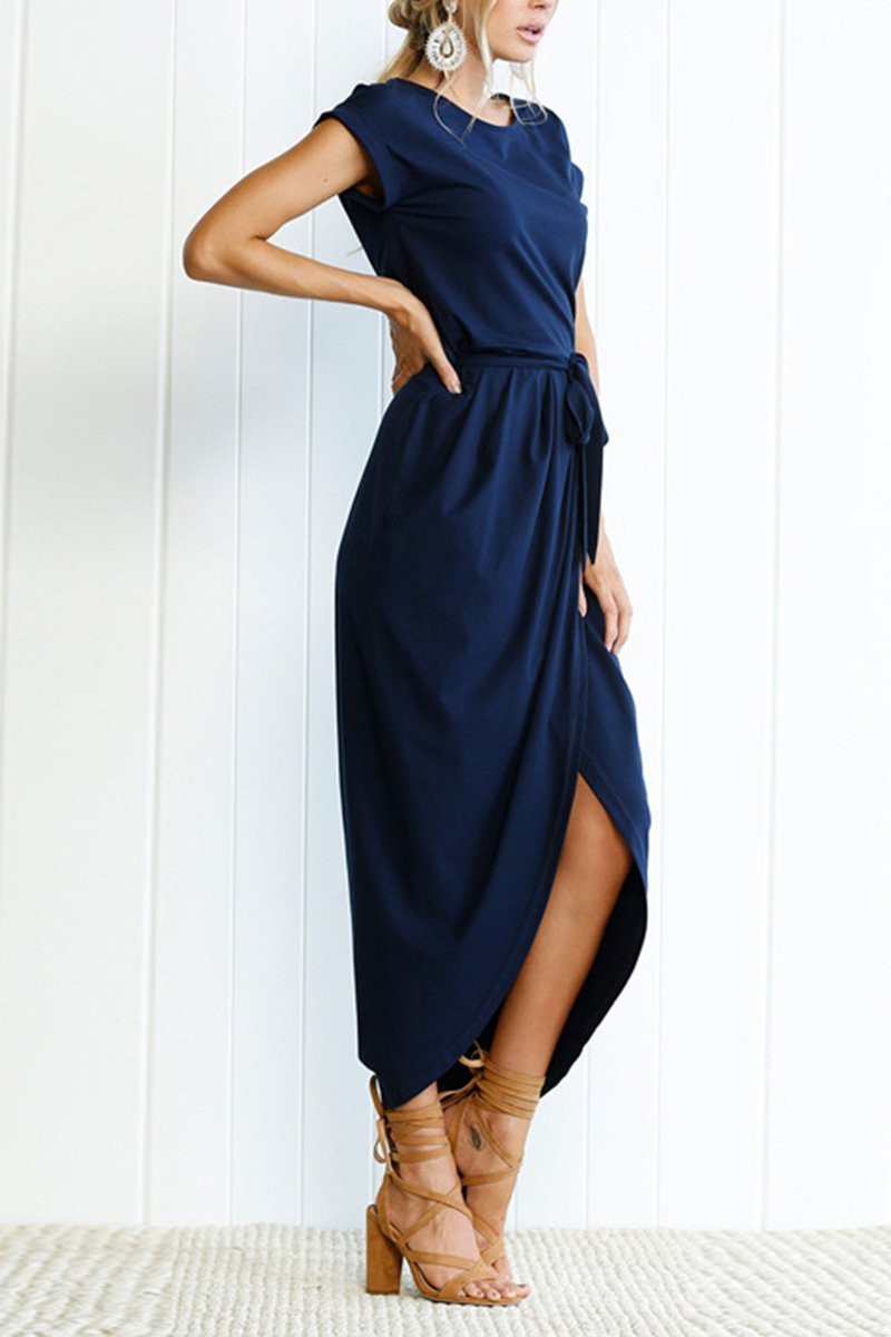Maelis | Casual Tie-Waist Midi Dress