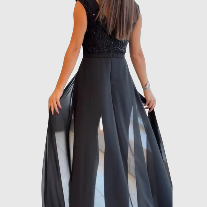 Zoraida Quinn | Elegant Sleeveless Jumpsuit Dress