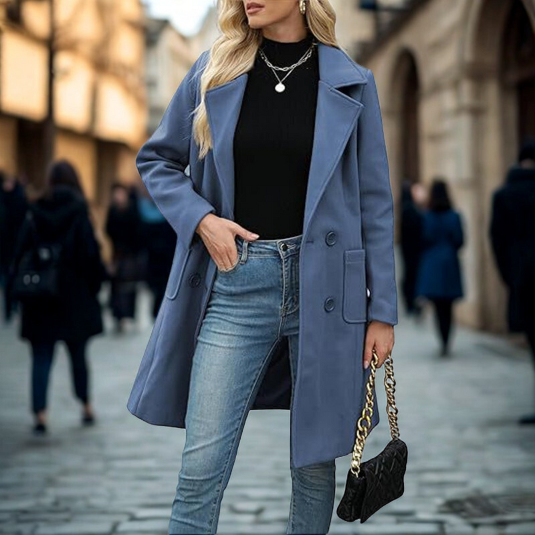 Demi™ | Casual Mid-Length Open Front Coat