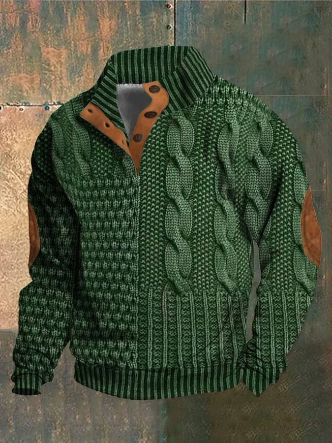 Alphonse - Turtleneck Sweater with Button Placket