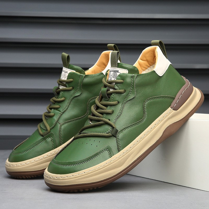 ALBERTI LEATHER TRAINERS