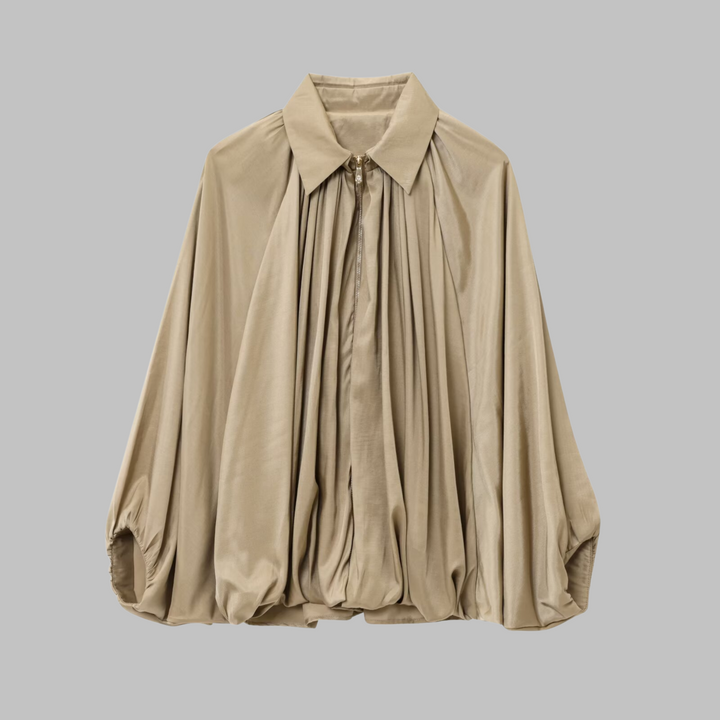 Charlize™ - Vintage Oversized Puffed Sleeve Bomber Jacket