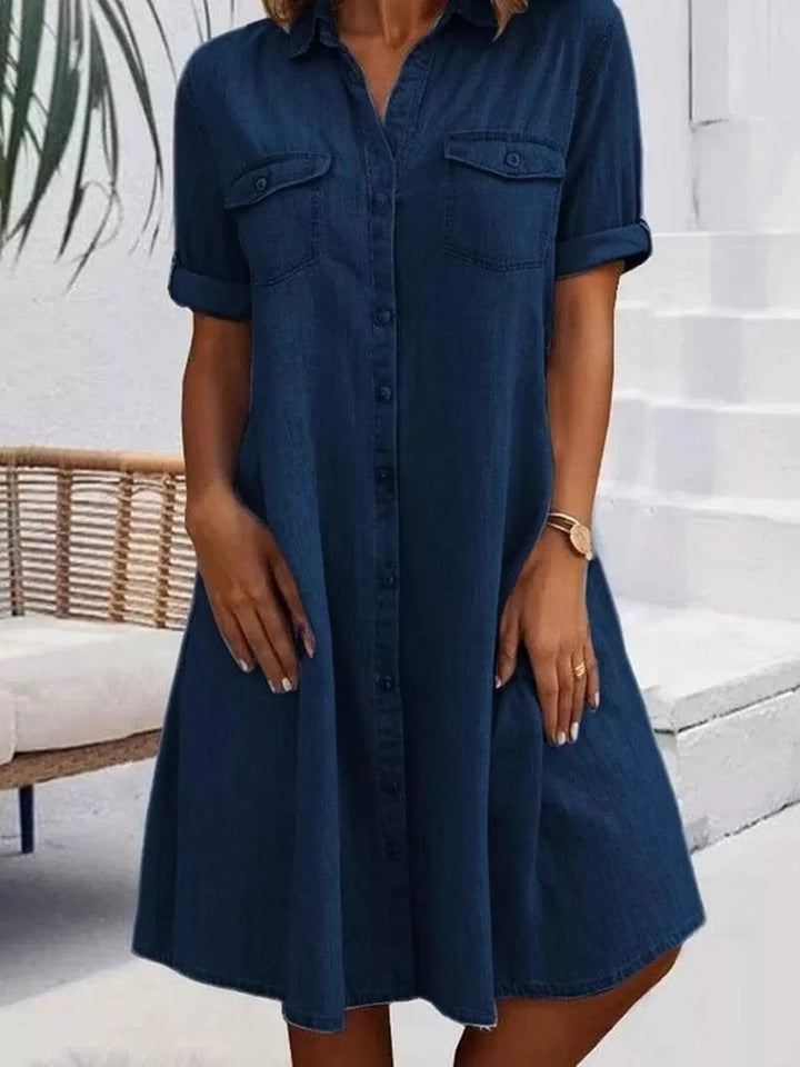 Eliza | Buttoned Denim Dress