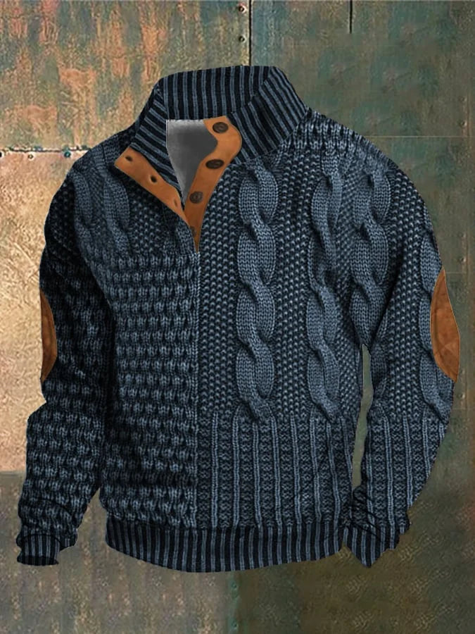 Alphonse - Turtleneck Sweater with Button Placket
