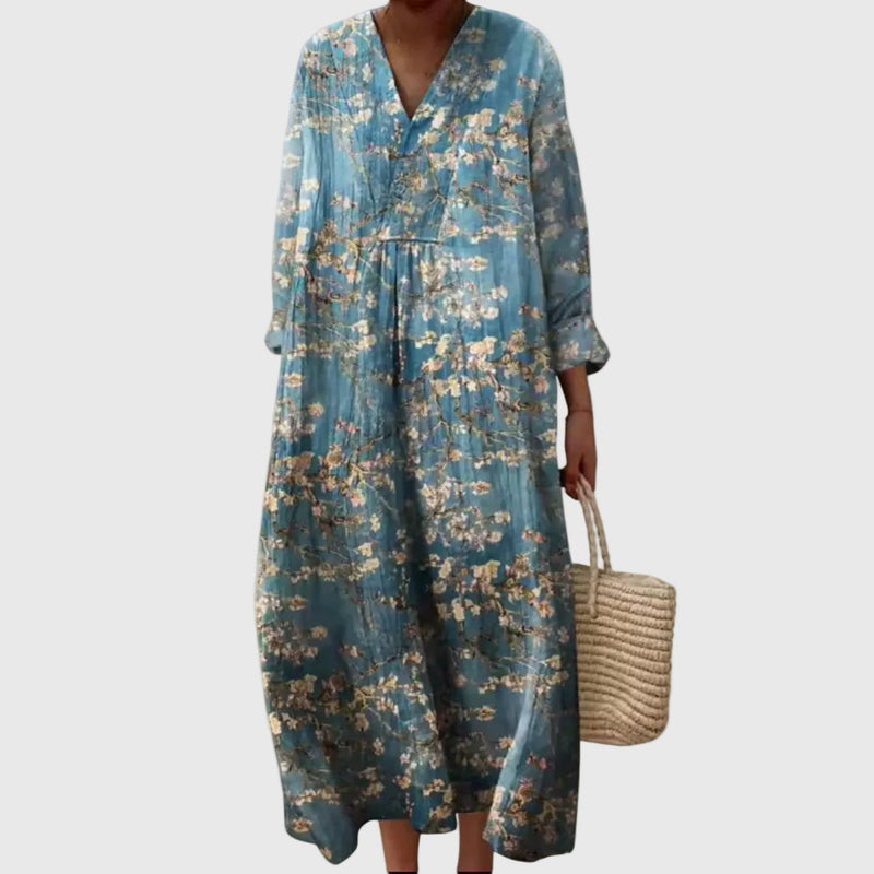 Elyana | Oversized V-Neck Midi Dress
