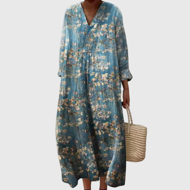 Elyana | Oversized V-Neck Midi Dress