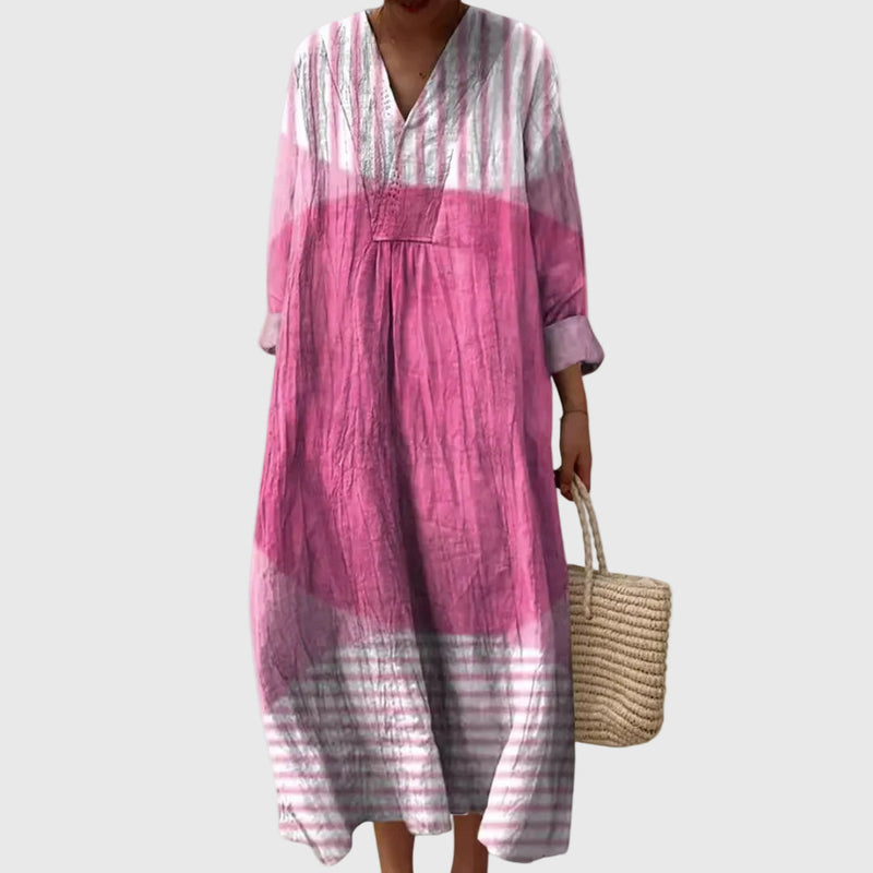 Elyana | Oversized V-Neck Midi Dress
