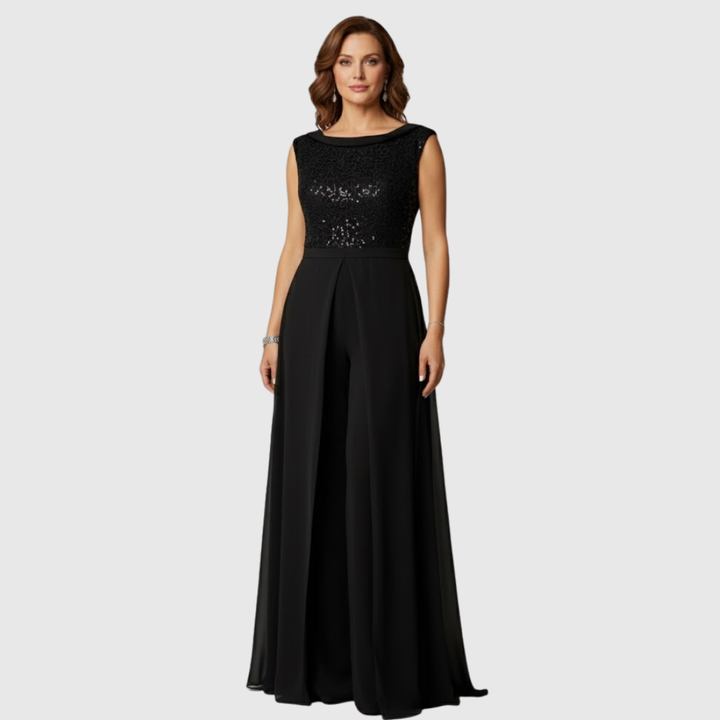 Zoraida Quinn | Elegant Sleeveless Jumpsuit Dress