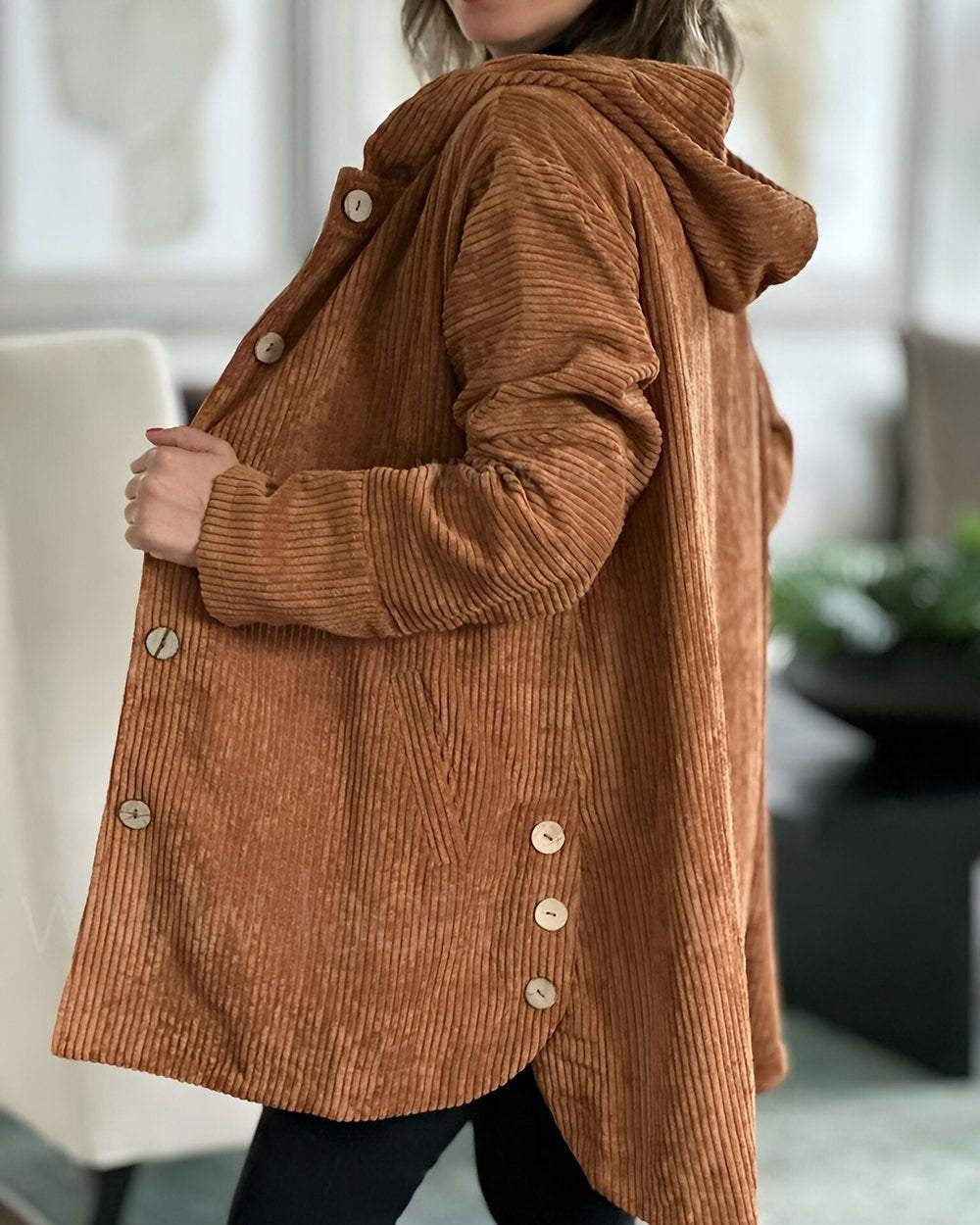 Cordia™ | Cozy Corduroy Hooded Jacket
