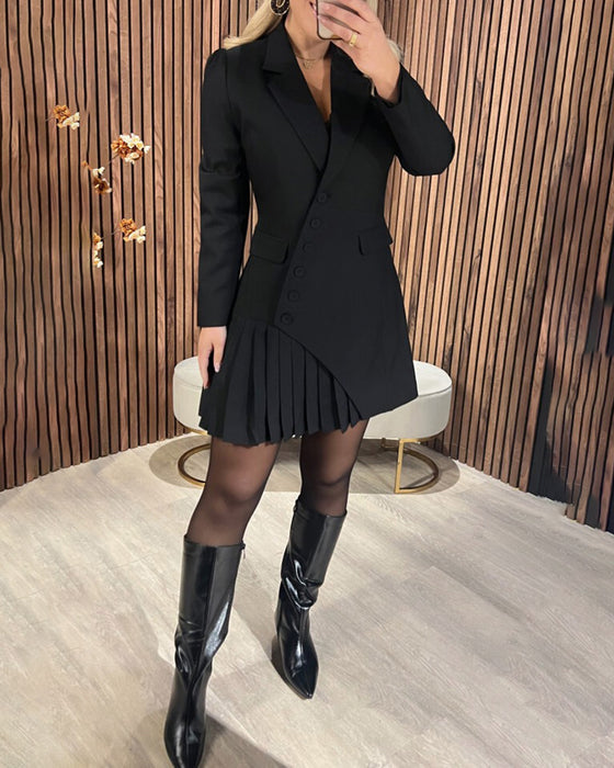 Luminita | Pleated Blazer Dress