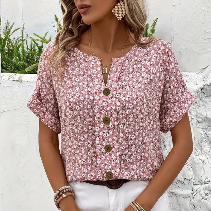 Verna | Floral Print Elegant Blouse