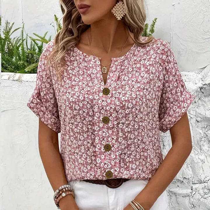 Verna | Floral Print Elegant Blouse