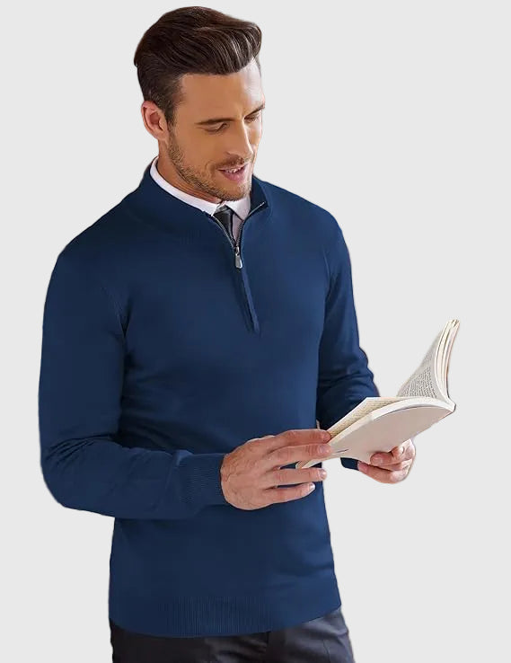 Luca | Modern Quarter Zip Sweater