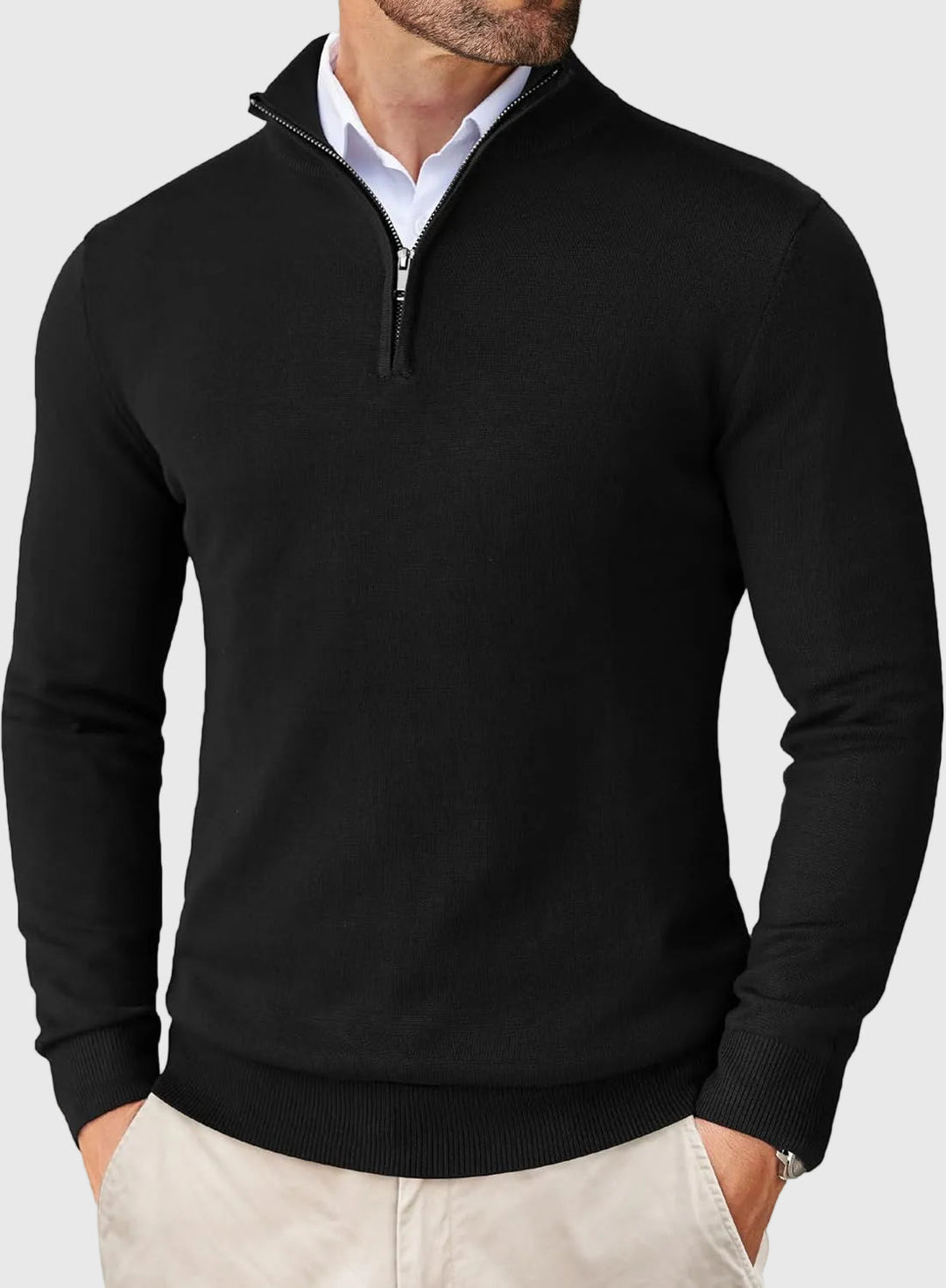 Luca | Modern Quarter Zip Sweater