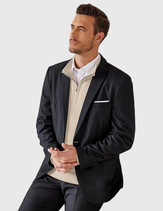 Luca | Modern Quarter Zip Sweater