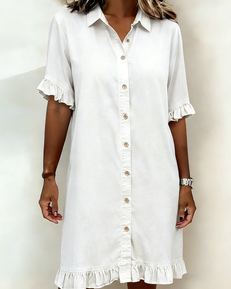 Mode® | Comfortable Denim Dress with Flattering Sleeve