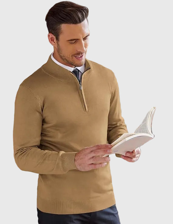 Luca | Modern Quarter Zip Sweater