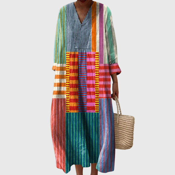 Elyana | Oversized V-Neck Midi Dress