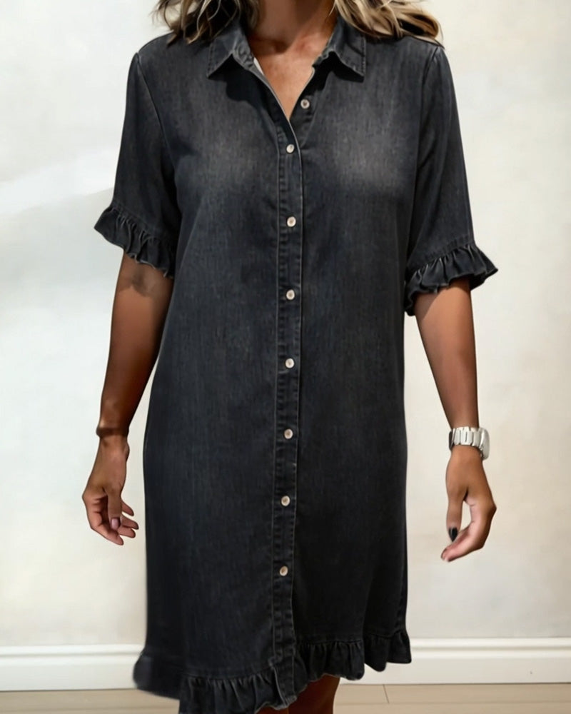 Mode® | Comfortable Denim Dress with Flattering Sleeve