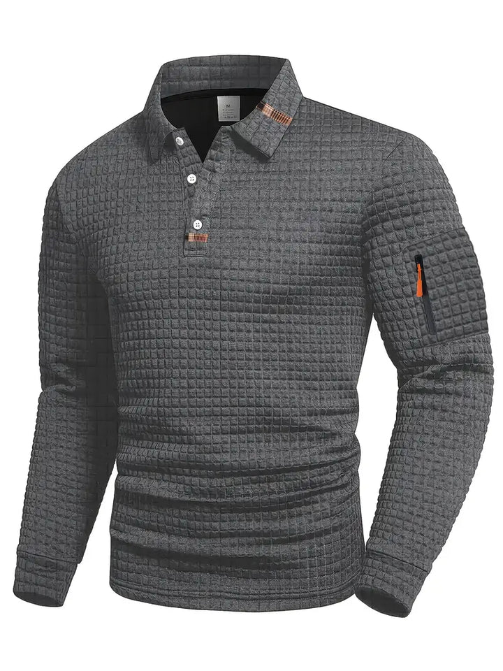 Ephraim | Textured Polo Shirt With Sleeve Pocket