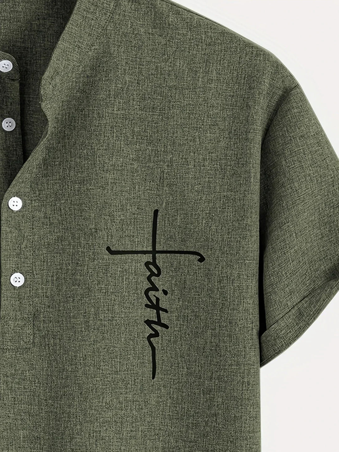 Caelum | Elegant Short-Sleeve Shirt with High Collar